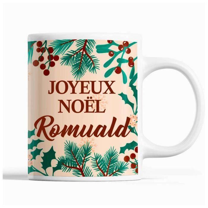 Mug - Noël Romuald - Beige - 325 ml - Résistant lave-vaisselle et micro-onde