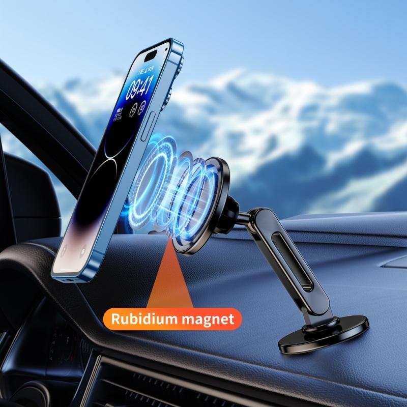 Car Mount Phone Holder Angle Adjustable Phone Support Holder for 15 14 Magnetic 360° Rotation Navigation Holder