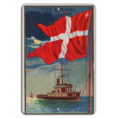 

Vice Admiral Denmark Nautical Heritage Collectible SignAluminumtin sign 20x30cm（7.8x11.8inch）