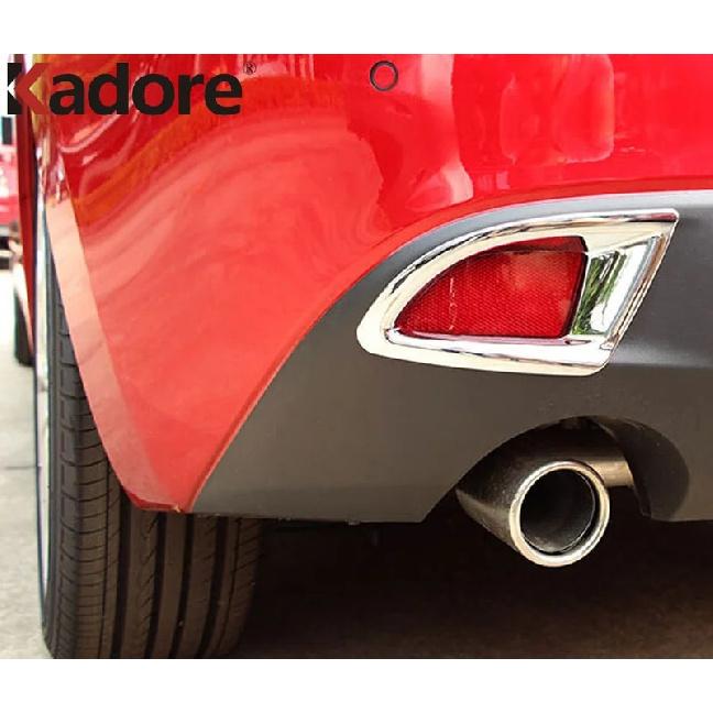 For Mazda 3 Axela Hatchback 2014 2015 2016 Chrome Car Rear Bumper Fog Light Lamp Cover Trim Foglights Bezel Trims Accessories