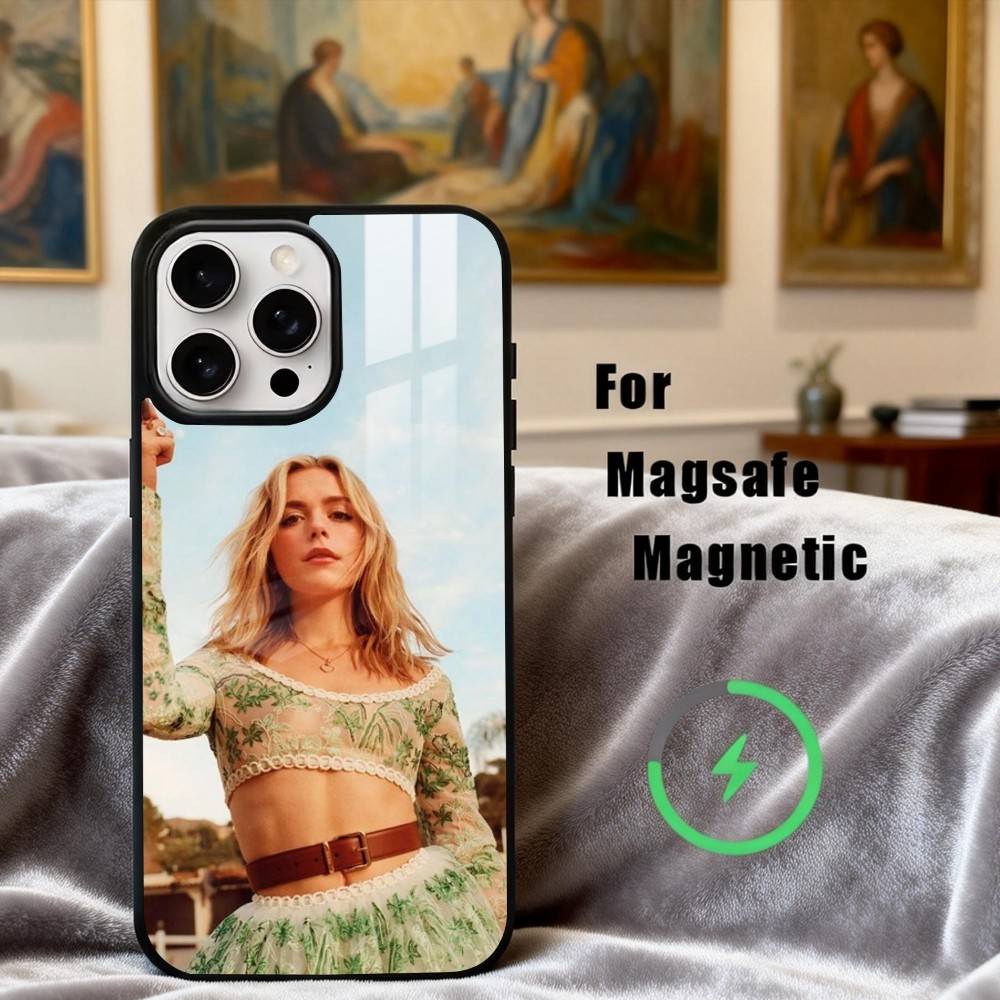 Stylish K-Kiernan S-Shipka Actress Phone Case For iPhone17,16,15,14,13,12,11 Plus,Pro Max Magnetic For Magsafe Wireless Charging