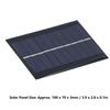 2PCS 1W 5V Solar Panel Module 200MA Mini Polysilicon Solar Panel 100*70MM High Conversion Efficiency Micro Power Solar Cells