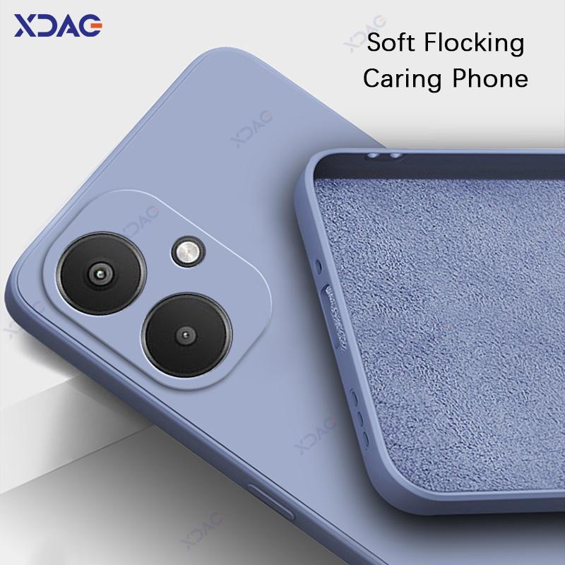 Luxury Mobile Phone Cases for Xiaomi Redmi 13C Redmi13C 6.74" 4G 5G 360 Soft Square Liquid Silicone Back Covers Waterproof Bags