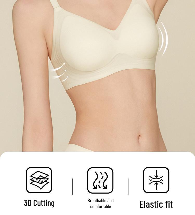 Six Rabbits Seamless Push-Up Bra for Small Busts - Soft Support, Jelly Strips, No Underwire