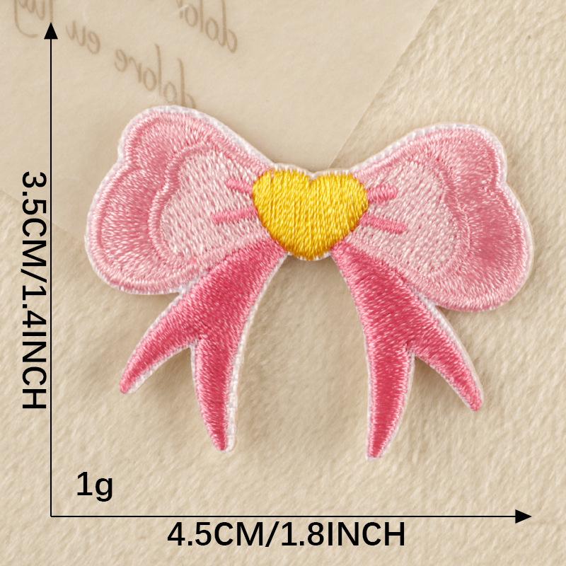 Originale kleine Mädchen Schleifen Stickerei Aufkleber: Selbstklebende Bekleidungs-, Handbuch-, Schuh- und Aufnäher-Accessoires