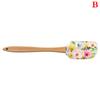 Antihaft-Silikon-Kochgeschirr mit Holzgriff Spatel Löffel Pinsel Sets Buntes Backen Küchenspatel Werkzeuge 30.5cm