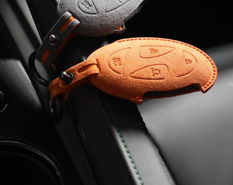 Alcantara Suede 3D Key Cover for Hyundai ix35, Elantra, Mistra, Yuedong