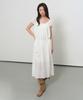 General Idea Crinkle Banding Long Dress [Ivory] / Gf2Lop521