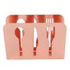 Napkin Holder Knife Fork Cutout Pattern Freestanding Tetragonum Paper Stainless Steel Holder for Kitchen Dining