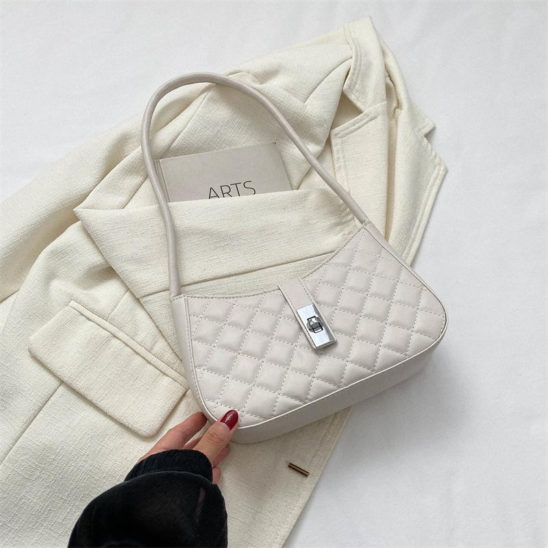 High-Value Diamond Underarm Bag Women'S Fashion Portable Small Square Bag Foreign-Style Versatile Shoulder Bag