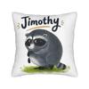Jimothy the Ballard Seattle Raccoon Pillow Case  Retro Trendy Pillow Cover Custom Pillowcases For Sofa Couch Bed Living Room