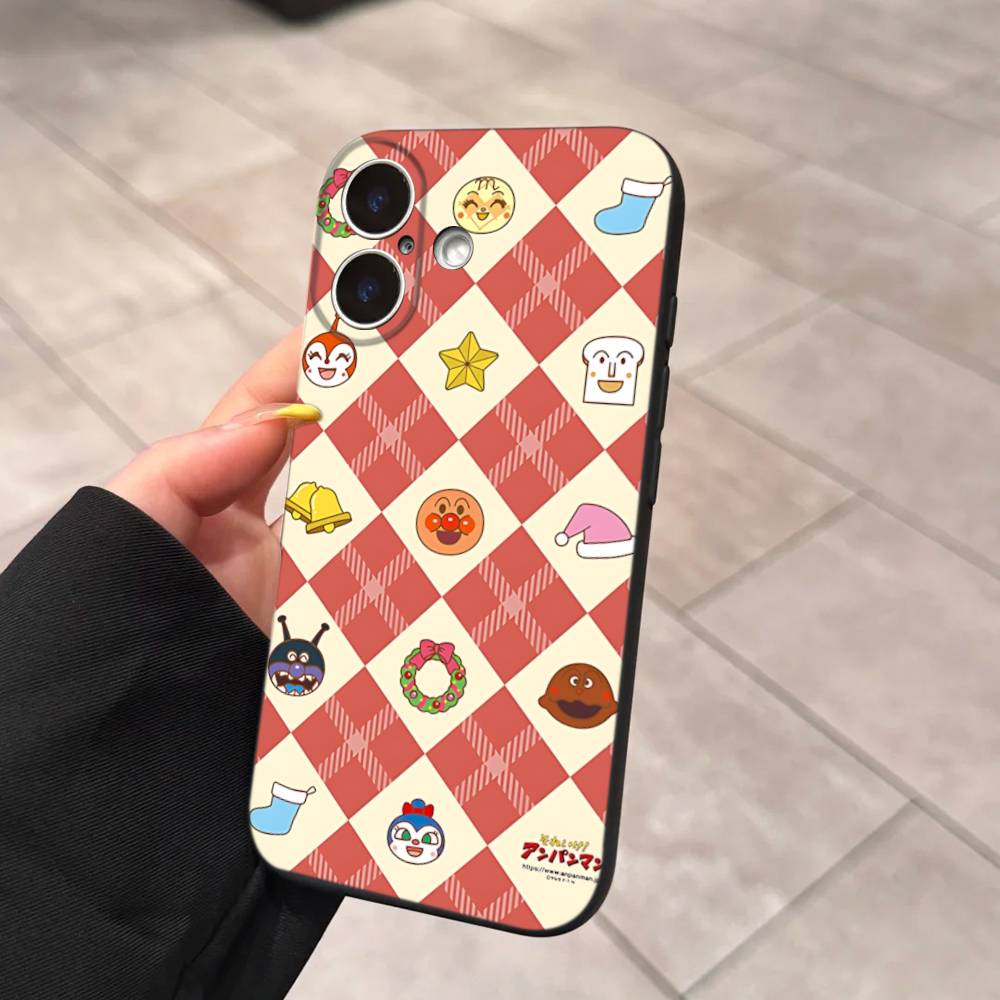 1pc Cartoon A-AnpanmanS Anime Phone Case For Iphone 17 Air 16 15 14 13 12 11 Pro Max 16 15 14 Plus TPU Soft Case