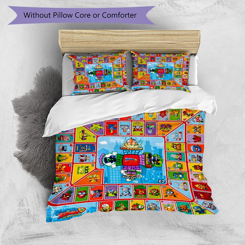 3pcs Superthings1 pattern bedding set duvet cover set includes duvet cover &pillowcases, perfect all season bedroom decoration & gift