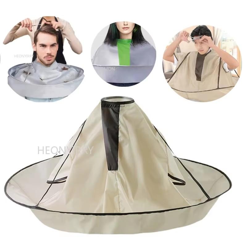 1PC Wasserdicht Erwachsene Haar Schneiden Mantel Faltbare Regenschirm Cape Salon Barber Hause Friseur Cape Abdeckung Tuch