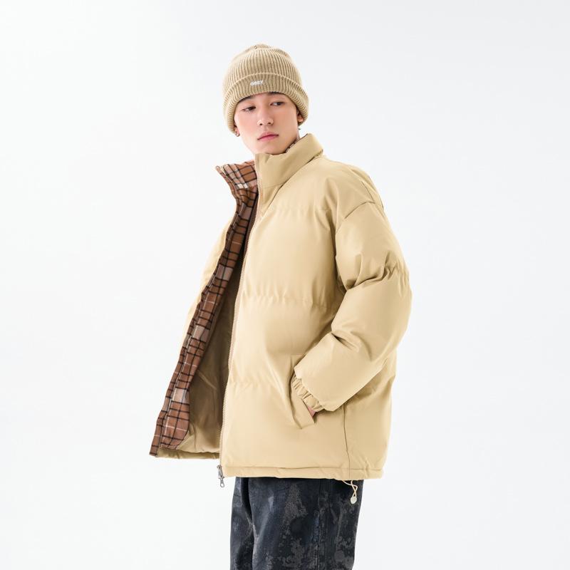 Padded-padded clothes are the same for men and women, winter new loose stand-up collar padded jacket, warm and thickened padded clothes, men's top