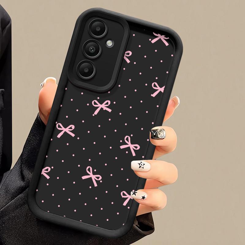 Phone case for Samsung Galaxy A55 A52 A33 cases A24 A15 A12 A23 A22 5G A54 A52s A53 A14 funda Cover Cool Luxury Red Cartoon Bow