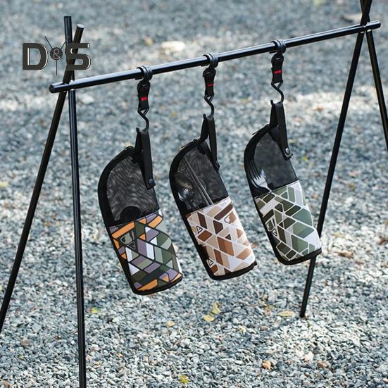 Outdoor Cutlery Storage Bag with Mesh Pocket Waterproof Portable Travel Camping Picnic Chopstick Fork Spoon Utensils Organizer Drying Carrying Bag