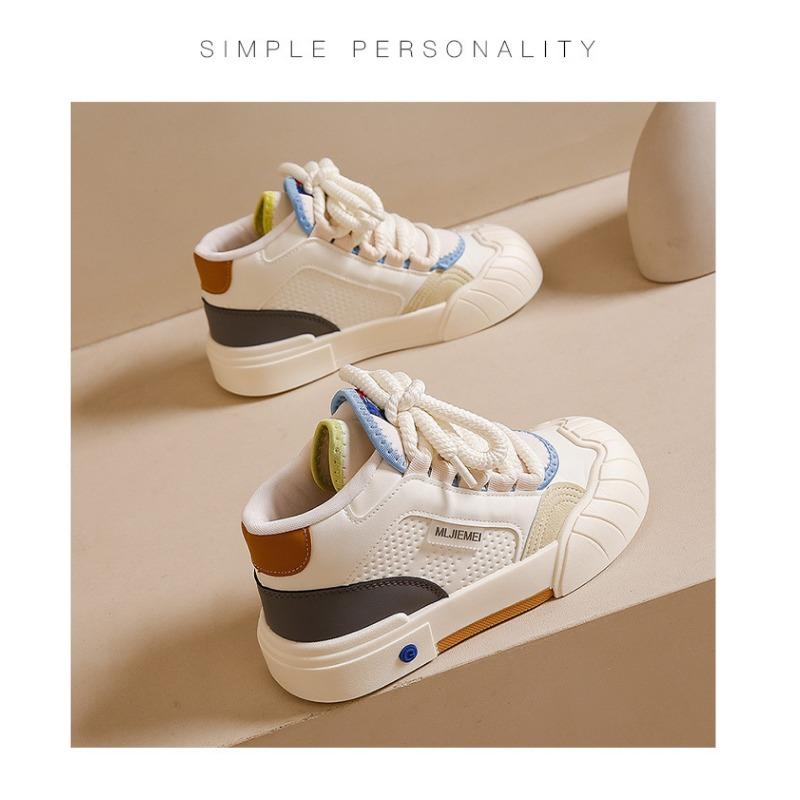 Autumn New Thick Soled Height Increasing White Shoes for Casual and Versatile Sports