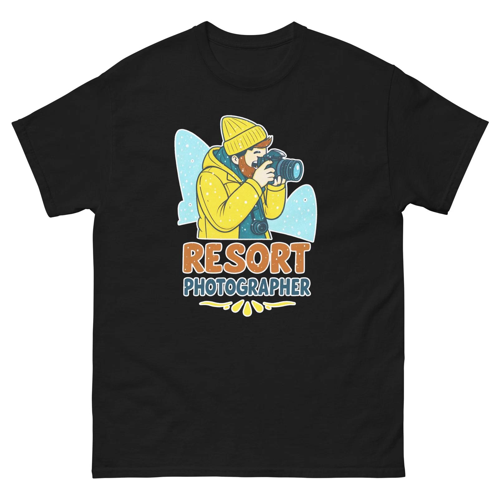 Resort Photographer Mountain Ski Resort Town T-Shirt XL