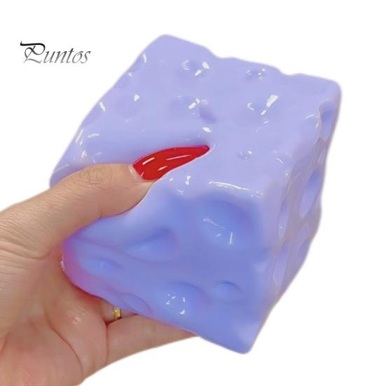 Tactile Fidget Toy Blueberry Cheese Squeeze Toy, Slow Rising Stress Relief for Rebound Kids Adults, Sensory Hand Exerciser Desk Decoration And Anxiety