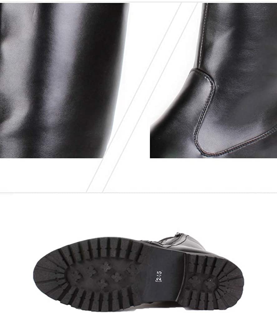 Cnstone Herren Lange Stiefel, Reitstiefel, Jockeystiefel, Reiterschuhe, Militärstil, Cosplay, Mode, Visual Kei, Gothic-Stil (Größe 43/26.5cm)