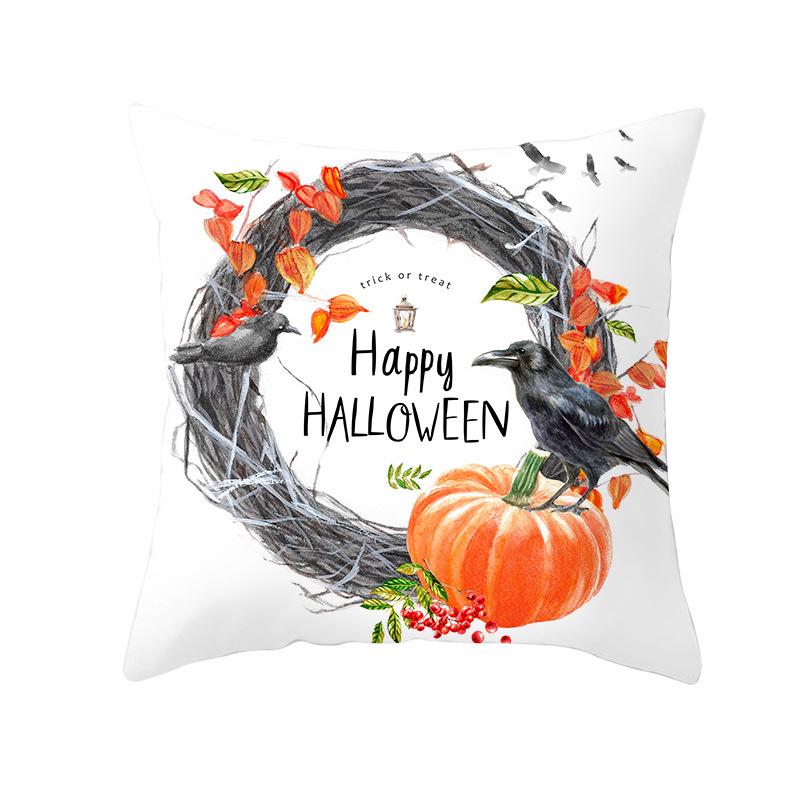 New Halloween Pumpkin Pillow Cover Home Peach Skin Home Decoration Supplies Cushion Waist Pillow Cover