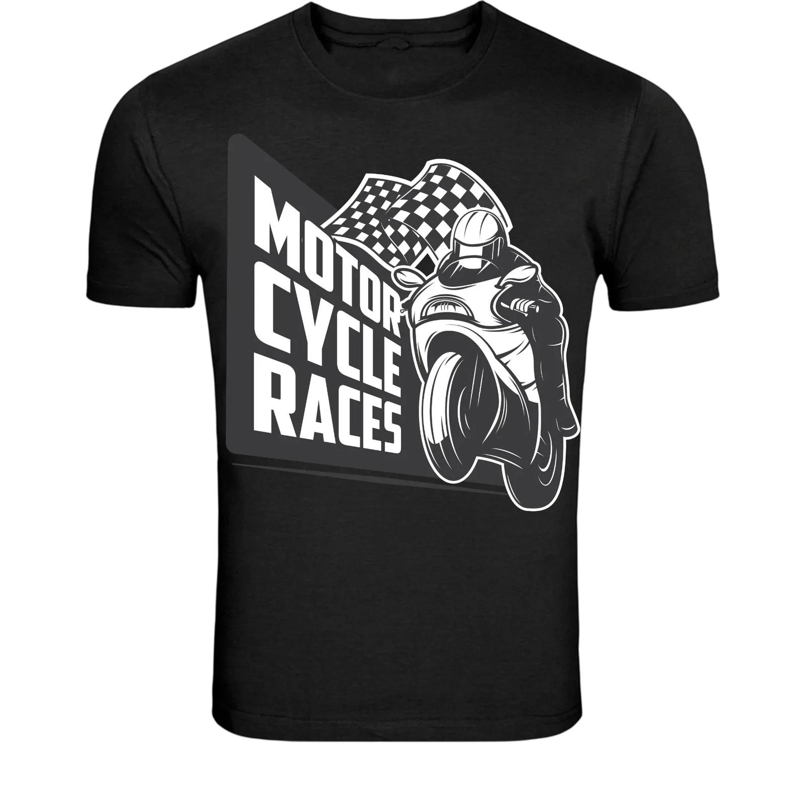 Motor Cycle Races T-Shirt - Vintage Racing Motorcycle Graphic Tee XL