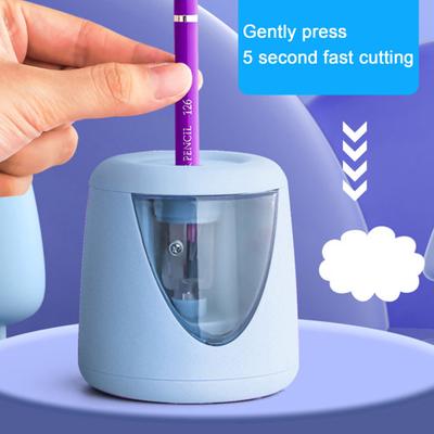 1 sada elektrického ořezávátka na tužky s ořezávátkem USB Přenosné automatické ořezávátko na tužky napájené z baterie