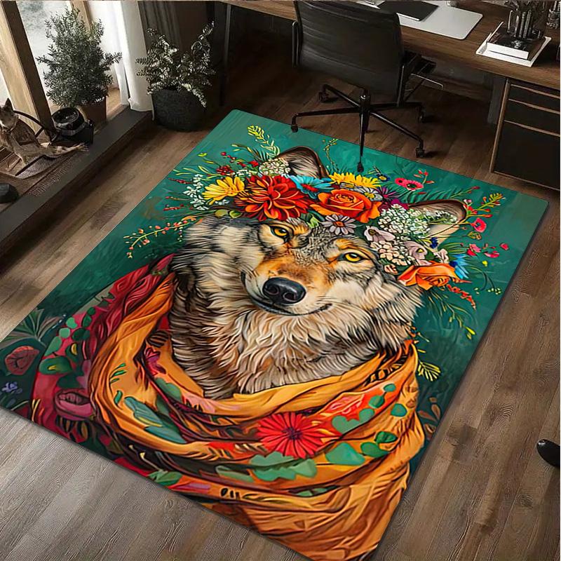 1Pc Flowers Animal Rug - Home carpet Office Decorative Carpet For Living Room Bedroom Door Mat Floor Rug Computer Chair Area Rug