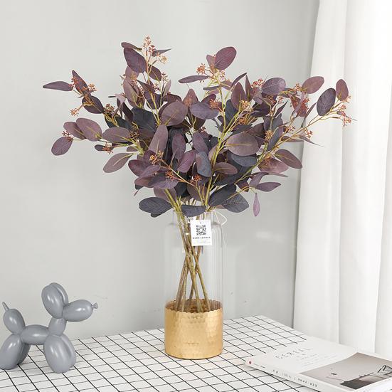 1 τεμ. τεχνητά φύλλα ευκαλύπτου ψεύτικο φυτό λουλουδιών Διακόσμηση πάρτι για καφετέρια σπιτιού