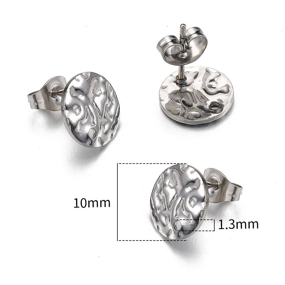 Kein Verblassen 10 Stück Edelstahl Leere Ohrstecker Basis Pins Mit Ohrstecker Ohrrücken für Schmuckherstellung DIY Zubehör