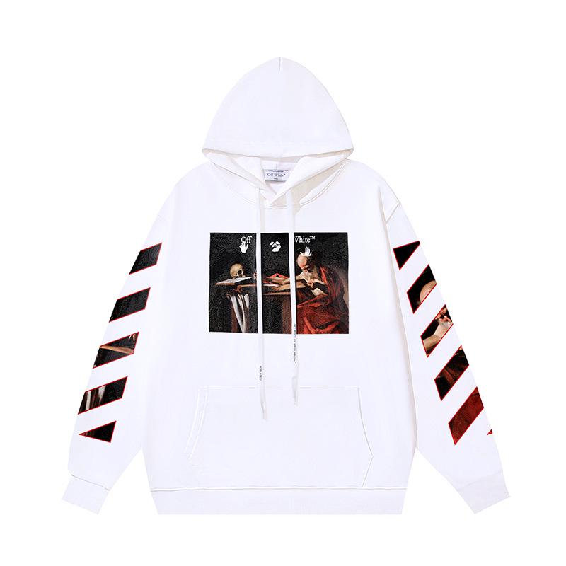 2024 A/W Caravaggio Oil Painting Arrow Stripe Hoodie