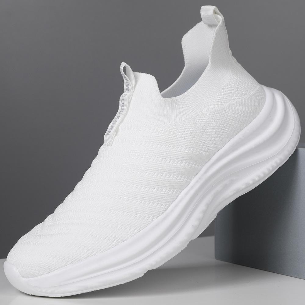 Pantofi pentru bărbați, pantofi sport, pantofi casual respirabili din plasă, pantofi albi de antrenament militar pentru studenți, pantofi de alergare cu amortizare ușori cu talpă moale