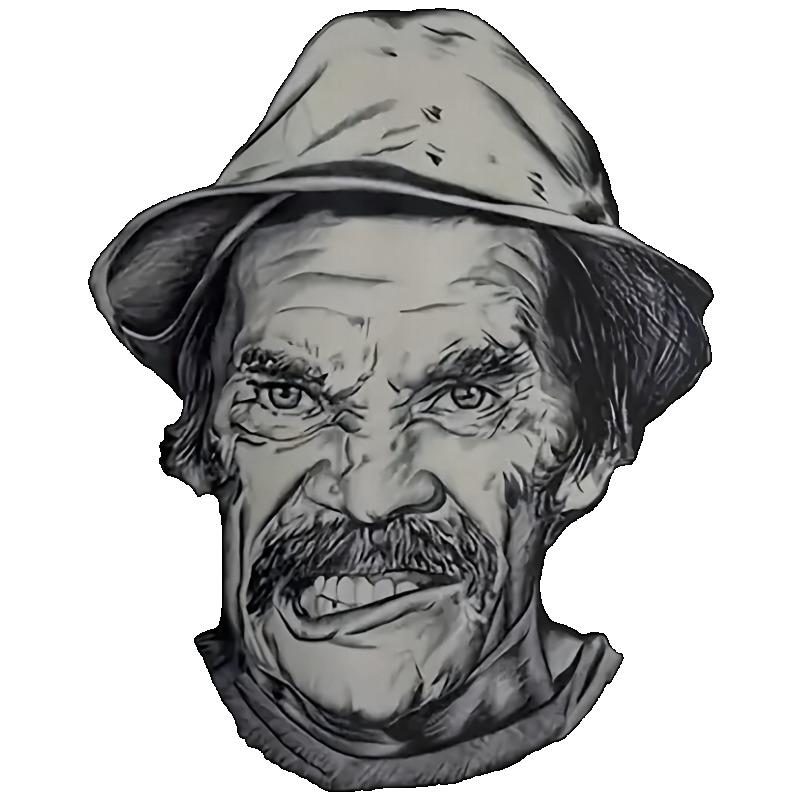 Oversized T Shirt Black Man with Hat and Mustache Graphic Print Casual Streetwear Fashion Unisex Top for Everyday Wear