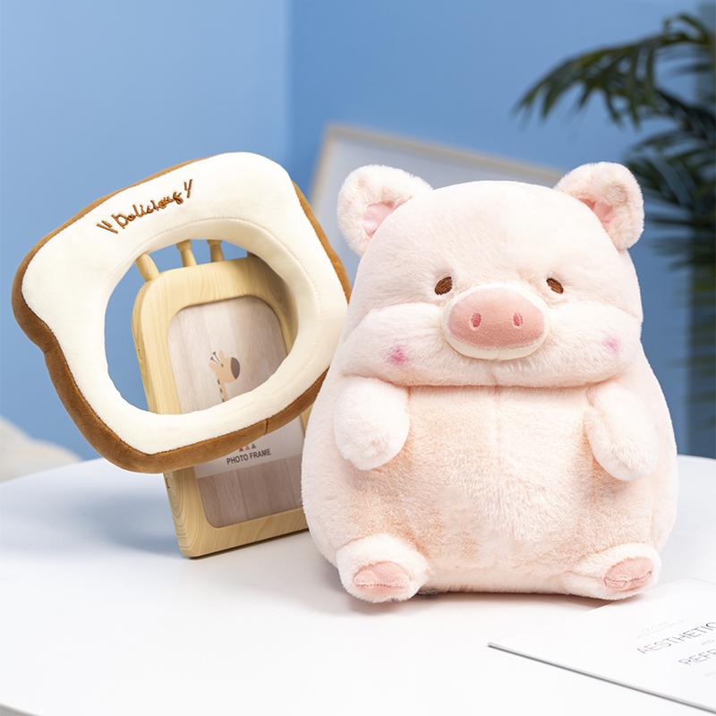 Kawaii Lulu Pig Bread Plush Toy Creative Stuffed Animals Pink Piggy Toast Doll Girl Birthday Toys Girlfriend Cute Gift