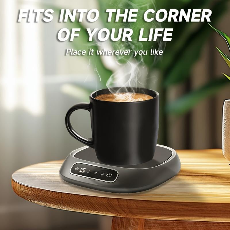 USB Heated Beverage Coaster 3 Temp Settings, Smart Drink Reminder, ABS Material, Ideal for Home/Office, for Hot Drinks.