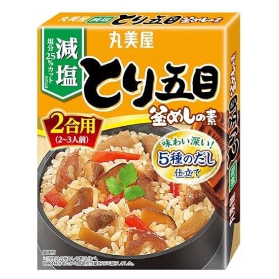 Marumiya Reduced Salt Chicken Gomoku Kamameshi Mix (Takikomi Gohan Mix) 2 Go Size 180g OkowaTakikomi