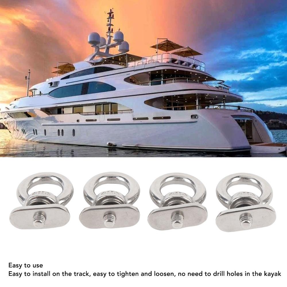M6 Thread Size Track Mount Eyelets 316 Stainless Steel Rail Mount Eye Bolt For Kayak