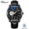CHENXI Men's Luminous Waterproof Skeleton Automatic Mechanical Watch with Steel Band