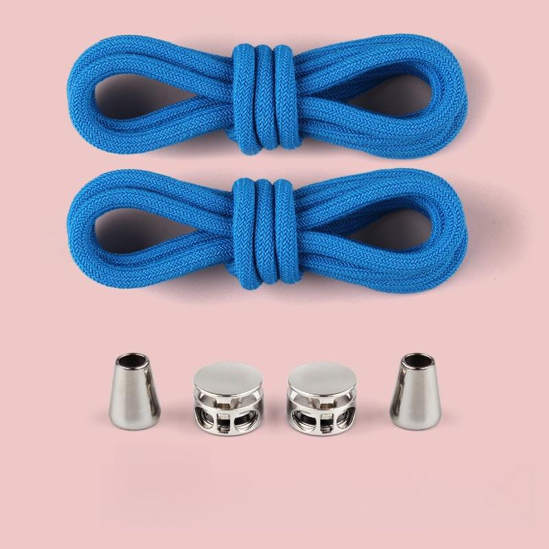 1 Paar Robuste Metall Runde Elastische Schnürsenkel ohne Binden, Hohe Elastizität für einfaches An- und Ausziehen, Verstellbare Passform für Stiefel, Schuhzubehör