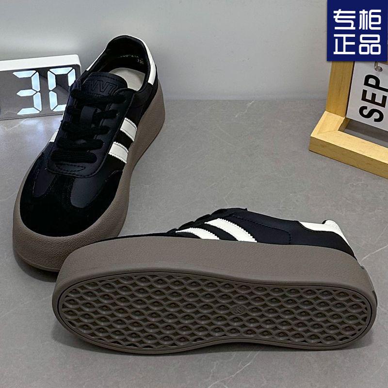 

Ретро немецкие тренировочные туфли женские весенне-осенние новые на платформе туфли Форреста Гампа универсальные повседневные спортивные кеды 40 чёрный