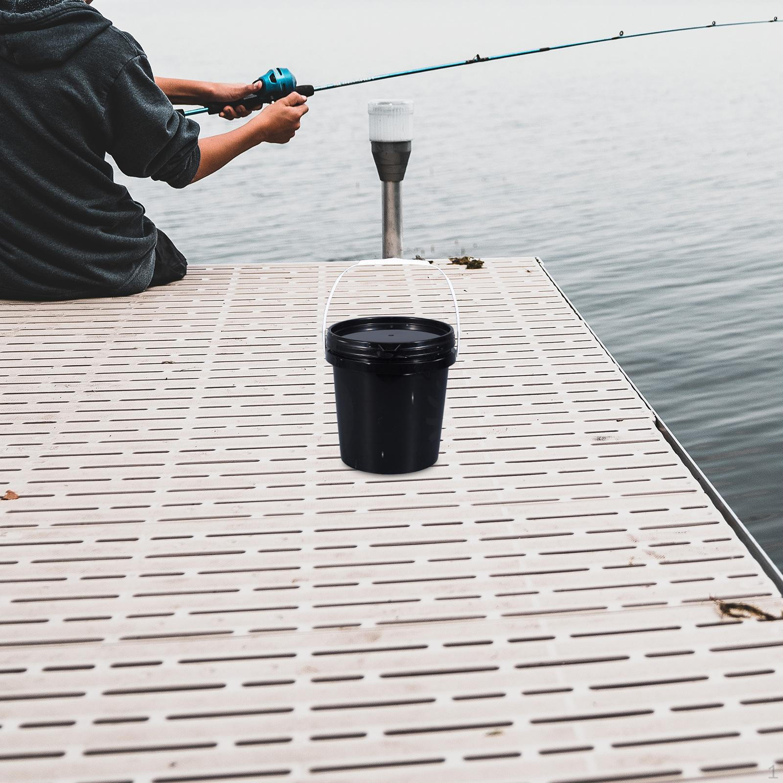 

Bucket All Purpose Pail Portable with Handle and Lid Food Storage Container for Kitchen Home 3L