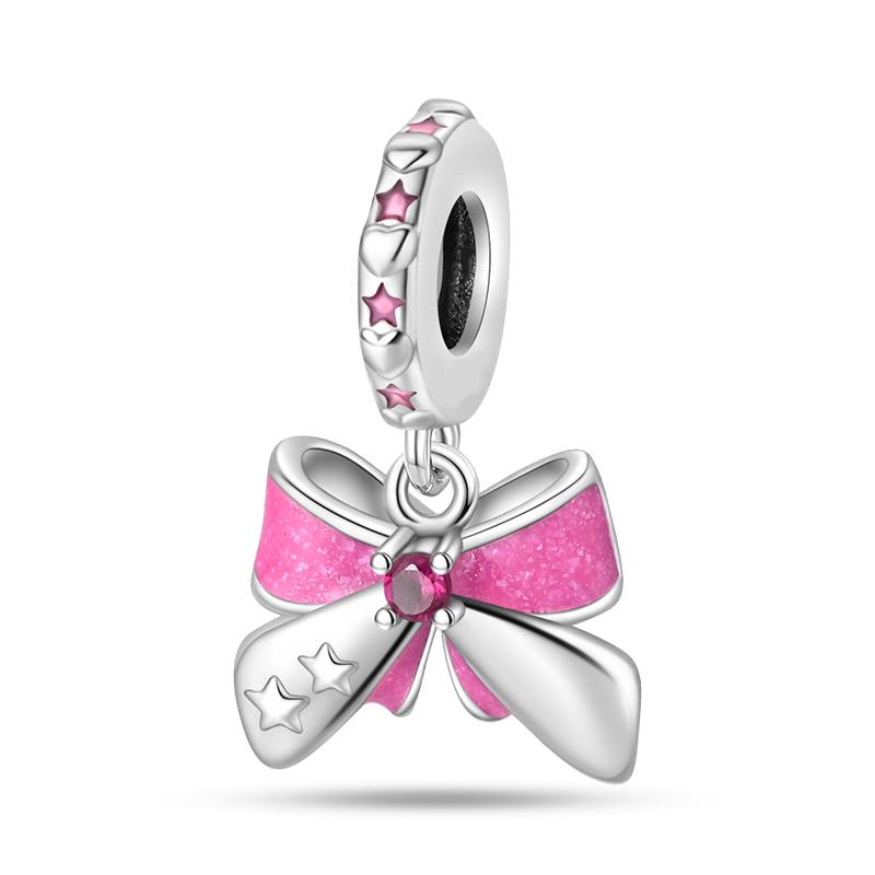 Copper Metal Princess Powder Series Elegant Exquisite Daily Bow Sweet Charm Bead Components Bead Components Compatible With Pan Authentic Original