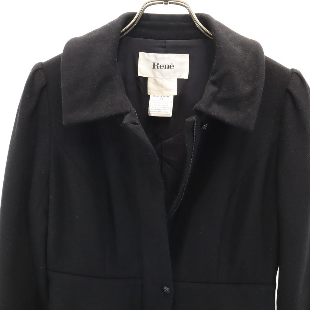 Rene Made In Japan Wool Coat 34 Black Women Used