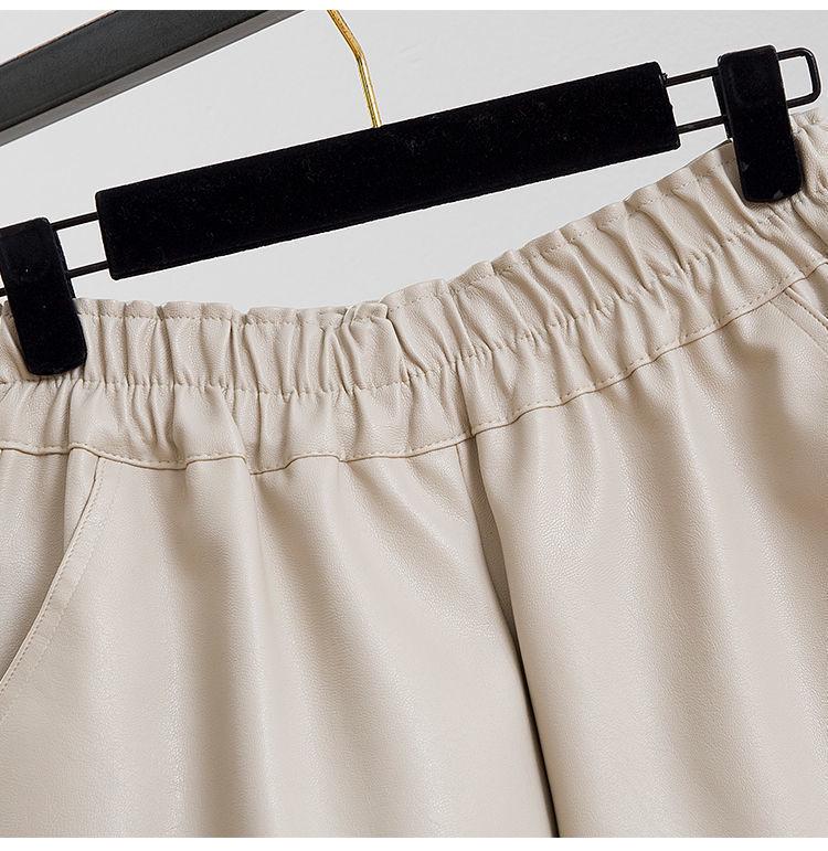 Women's High Waist PU Leather Shorts, New Autumn/Winter 2026 - Slimming, Versatile, Loose Wide Leg Design.