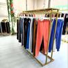 Double Row Floor-Standing Clothing Display Rack for Men & Women