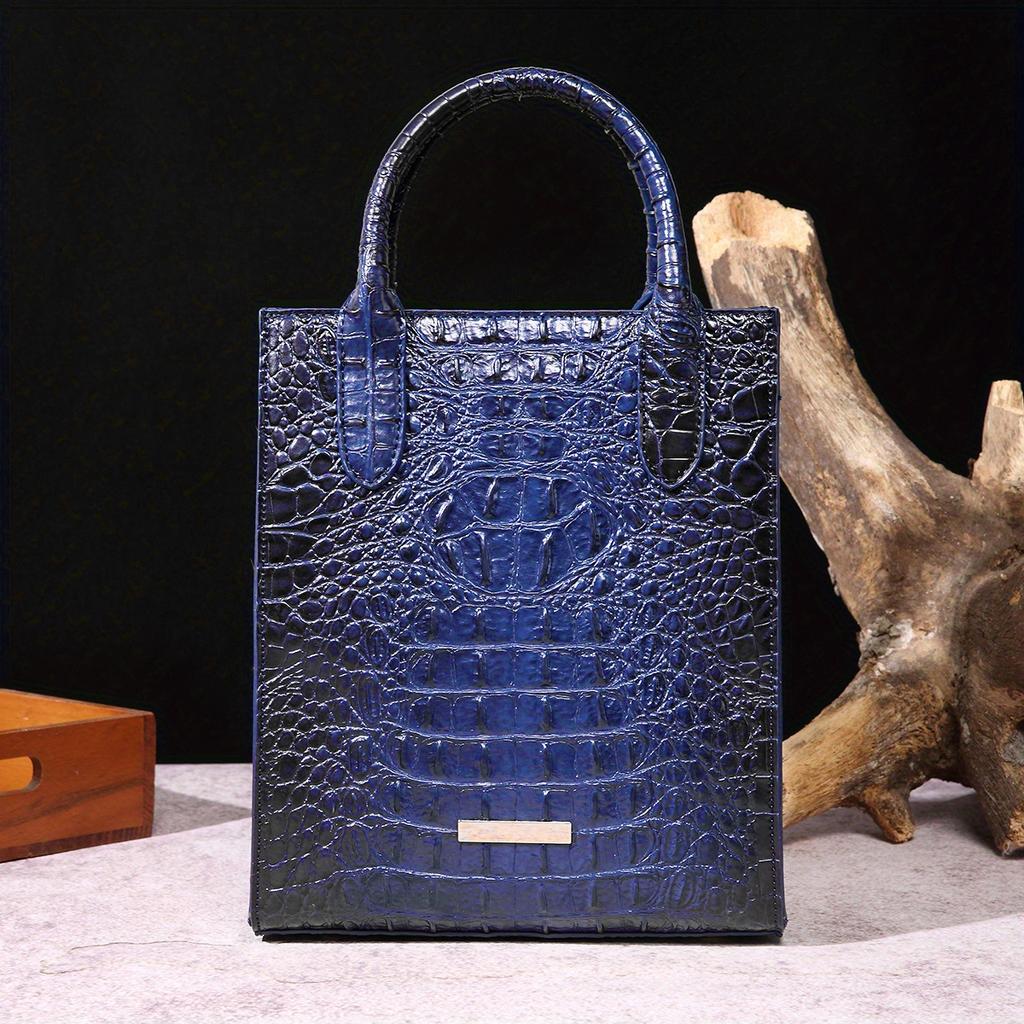 New Fashionable Alligator pattern Shoulder Bag High quality Retro Handbag All match Women's Multifunctional Small Square Bag