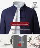 Men's Double-Sided Chinese Style Linen Jacket - Retro Cotton Top with Long Sleeves
