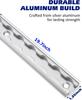 1set RV 19.7inch Aluminum L Track Rail with 2pcs Single Stud Fittings End Caps L Track Tie Down for Enclosed Trailer Trucks Vans