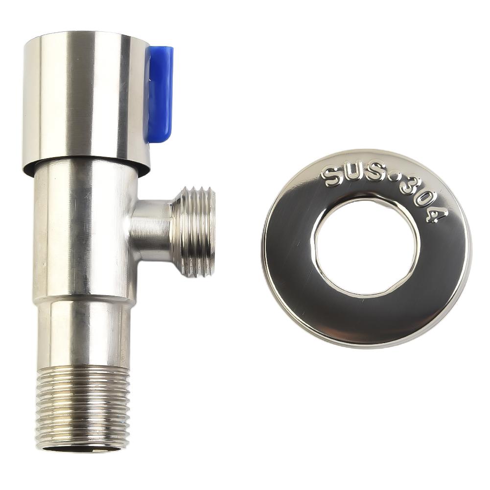 Edelstahl Eckventil 1/2" Für Badezimmer, Küchen Kalt Warmwasser Absperrventil Spüle Ersatzwerkzeug Zubehör
